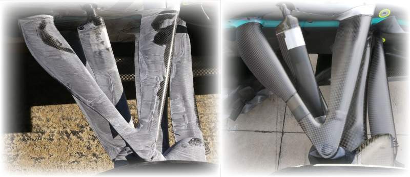 Mercedes W11 front suspension flowviz