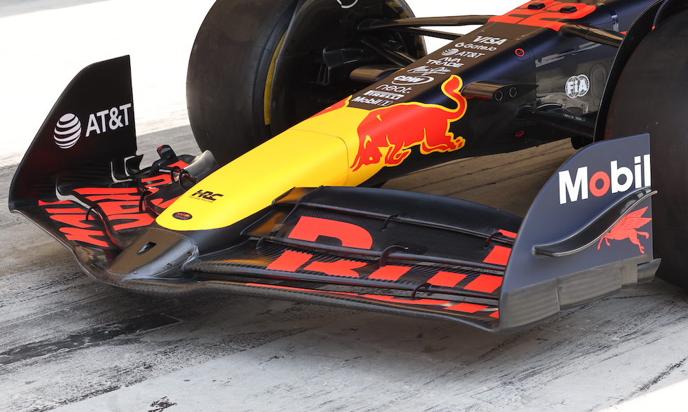 Red Bull RB21 front wing at F1 Bahrain Grand Prix